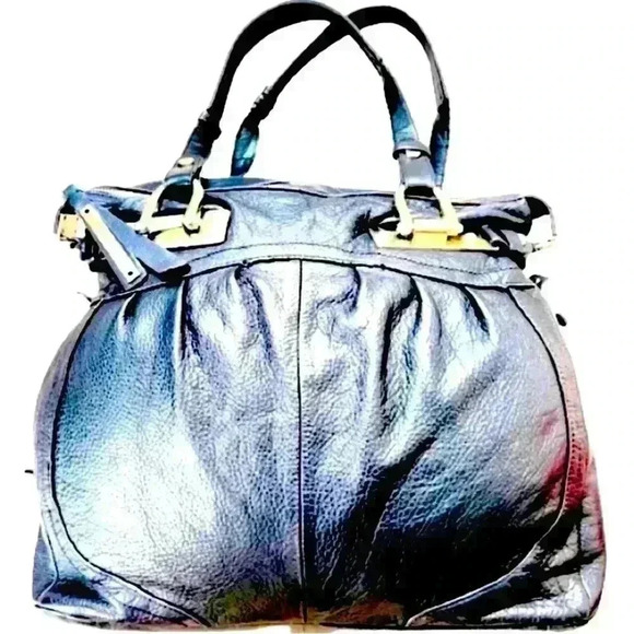 b.MAKOWSKY BLACK PEBBLED LEATHER  SHOULDER BAG - Picture 4 of 16